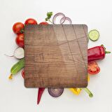 Decovetro Cam Kesme Tahtası Kare Eski Ahşap Desenli 30x30 Cm