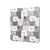 Decovetro Cam Kesme Tahtası Kare Kity Cat Desenli 30x30 Cm