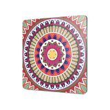 Decovetro Cam Kesme Tahtası Kare Mandala Desenli 1313 30x30 Cm