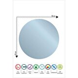 Decovetro Cam Kesme Tahtası Yuvarlak Ağaç Desenli 30x30 Cm