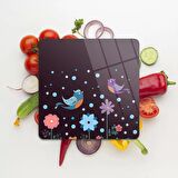 Decovetro Cam Kesme Tahtası Kare Aşk Kuşları Desenli 30x30 Cm