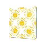 Decovetro Cam Kesme Tahtası Kare Güneş Desenli 30x30 Cm