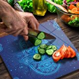 Decovetro Cam Kesme Tahtası Kare Fatma Ana Desenli 30x30 Cm