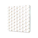 Decovetro Cam Kesme Tahtası Kare Çizgi Daire Desenli 30x30 Cm