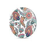 Decovetro Cam Kesme Tahtası Yuvarlak Sarmaşık Motifi Desenli 30x30 Cm