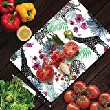 Decovetro Cam Kesme Tahtası Vintage Safari Desenli 20x30 Cm