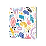 Decovetro Cam Kesme Tahtası Kare Karışık Çizgi Desenli 30x30 Cm