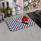 Decovetro Cam Kesme Geometrik Balık Desenli 30x40 Cm