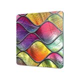 Decovetro Cam Kesme Tahtası Kare Dalgalı Vitray Desenli 30x30 Cm
