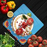 Decovetro Cam Kesme Tahtası Kare Happy Desenli 30x30 Cm