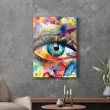 Decovetro Cam Tablo Modern Colourful Eyes