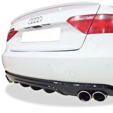 Audi A5 B8 A-Style Arka Tampon Eki - Difüzör (Plastik)