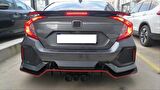 Honda Cıvıc Fc5 2016-2020 Turbo Sı Spoıler Isıklı (Boyasız)