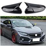 Honda Civic Fc5 2016 Sonrası Sedan Batman Yarasa Ayna Kapağı (Parlak Siyah)