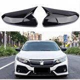 Honda Civic Fc5 Hb Sedan Uyumlu Yarasa Ayna Kapağı (Parlak Siyah)