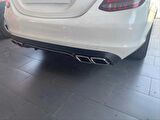 Mercedes W205 C63 Sılver Dıfüzör & Egzoz Setı (Normal Sedan) - Sılver Egzoz Ile