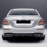 Mercedes W213 E63 Sıyah Dıfüzör & Egzoz Setı (Normal Sedan) 2017+ & Sıyah Egzoz Ile