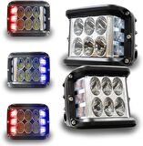 Offroad Sis Lambası Beyaz-Kırmızı-Mavi 12 Led 36W Çift / Lass319-1