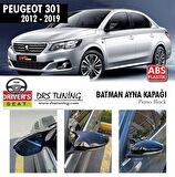 Peugeot 301 (2012-2021) Batman Yarasa Ayna Kapağı (Piano Black)