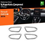 Renault Clio 5 Krom İç Kapı Kolu Çerçevesi 4 Prç. 2019 Ve Üzeri