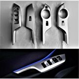 Toyota C-Hr 2016-2019 Kapı Kolçak Kaplama Sılver (Elektrıklı Ayna Dügmelı Model)