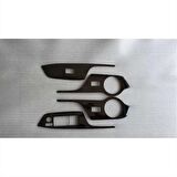 Toyota C-Hr 2016-2019 Kapı Kolçak Kaplama Tıtanyum Siyah (Ayna Düğmeli Model)