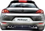 Volkswagen Scirocco (2009-2014) Makyajsız Ps Arka Tampon Eki - Difüzör (Plastik)