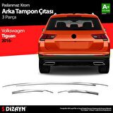 Volkswagen Tiguan Krom Arka Tampon Alt Çıtası 3 Prç. 2016 Üzeri