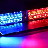 Flaş Led Çakarlı 16W Kırmızı-Mavi 8 Fonksiyonlu / Lapa176