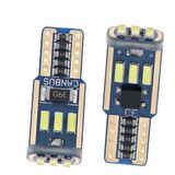 Dekoratif Led Ampul T10-15Smd 4014 Canbus 12V Çift Beyaz / Laam862