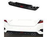 Honda Civic FC5 Turbo Difüzör 2017 Arka Tampon Eki Siyah