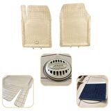 Pufi Kauçuk Uyumlu (Havuzlu) Paspas Move-Bej / Tepay509-B