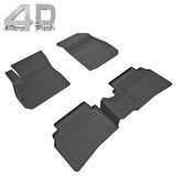 Sahler Seat Ibiza 3 2001-2008 Siyah Renk 4.5D Araca Özel Paspas Seti 5 Parça