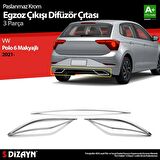 Volkswagen Polo 6 HB Makyajlı Krom Egzoz Çıkışı Difüzör 2021 Üzeri