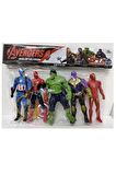 Figür Oyuncak Thanos Örümcek Adam Ironman Hulk Kaptan Amerika 12 Cm 5'li Set