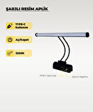 Şarjlı Siyah Flüt Aplik 3200K Sarı Işık – Elektrik Gerektirmez