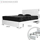 Pasific Home Huga Çift Kişilik 140 X 190 Başlıklı Karyola, Ceviz