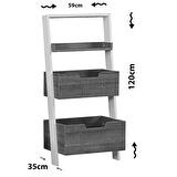 Pasific Home Low Çok Amaçlı Dekoratif Kitaplık ,Ceviz, Montessori Dolap
