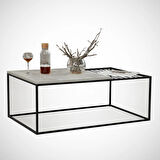 Pasific Home Zinus Metal Orta Sehpa, Beyaz Meşe