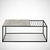 Pasific Home Zinus Metal Orta Sehpa, Beyaz Meşe