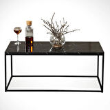 Pasific Home Cosco Dikdörtgen Orta Sehpa ,Siyah Mermer