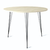 Pasific Home Sandalf Metal Ayaklı Yuvarlak Mutfak Masası, Meşe