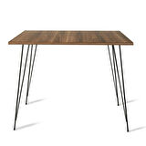 Pasific Home Sandalf Metal Ayaklı Mutfak Masası, Kare 90x90, Ceviz