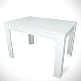 Pasific Home Single Mutfak Yemek Masası, 120x80 cm, Dikdörtgen, Parlak Beyaz