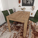 Pasific Home Single Mutfak Yemek Masası, 120x80 cm, Dikdörtgen, Koyu Meşe