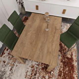 Pasific Home Single Mutfak Yemek Masası, 120x80 cm, Dikdörtgen, Koyu Meşe