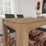 Pasific Home Single Mutfak Yemek Masası, 120x80 cm, Dikdörtgen, Koyu Meşe