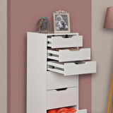 Pasific Home Flow Çekmeceli Şifonyer, Beyaz ,7 Çekmeceli