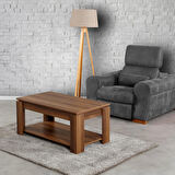 Pasific Home Shelf Raflı Orta Sehpa, Dikdörtgen Sehpa, Ceviz