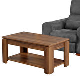 Pasific Home Shelf Raflı Orta Sehpa, Dikdörtgen Sehpa, Ceviz
